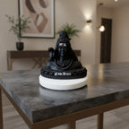Mahadev ji statue black showpiece with marble base