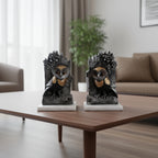 Black Owl Showpiece with Marble Base set of 2
