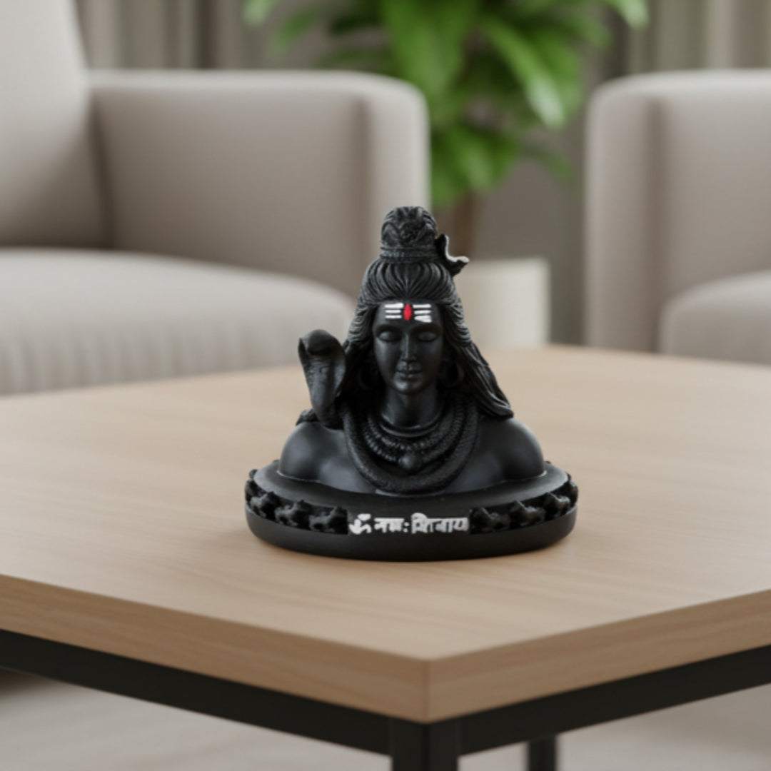 Mahadev ji statue black showpiece