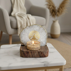 Budha Tree White Agate Wooden tealight