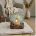 Budha Tree Green Agate Wooden Tealight