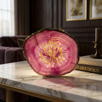 Agate OM Small Back Side Tealight- Pink