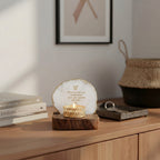 Ik Onkar Mantra White Agate Tealight Wooden