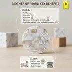 Mother of Pearl Square Desktop Clock With Metal Stand