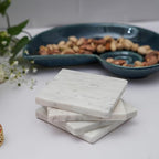 White Marble Plain Coaster  for Tea Coffee Cocktail