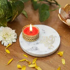 Ganesha Tea Light Holder Marble