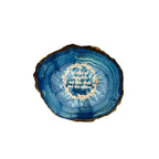 Agate Gayatri Mantra Small Back Side Tealight- Blue