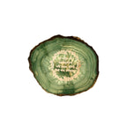Agate Gayatri Mantra Small Back Side Tealight- Green