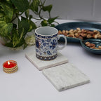 White Marble Plain Coaster  for Tea Coffee Cocktail