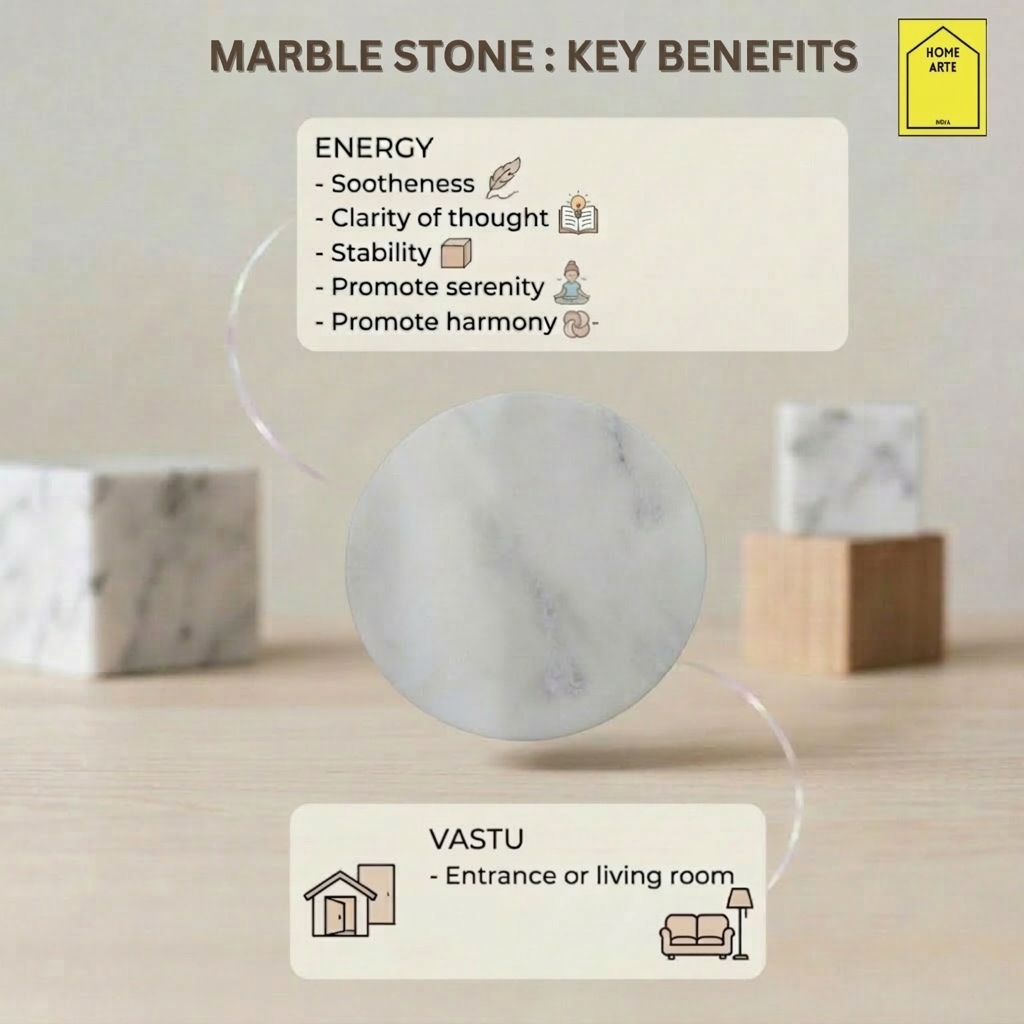 White Marble Choki And Polyresin Tea Light Holder