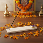 Marble Agarbatti Stand with Purple Agate