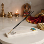 Marble with Agate Om Agarbatti Stand