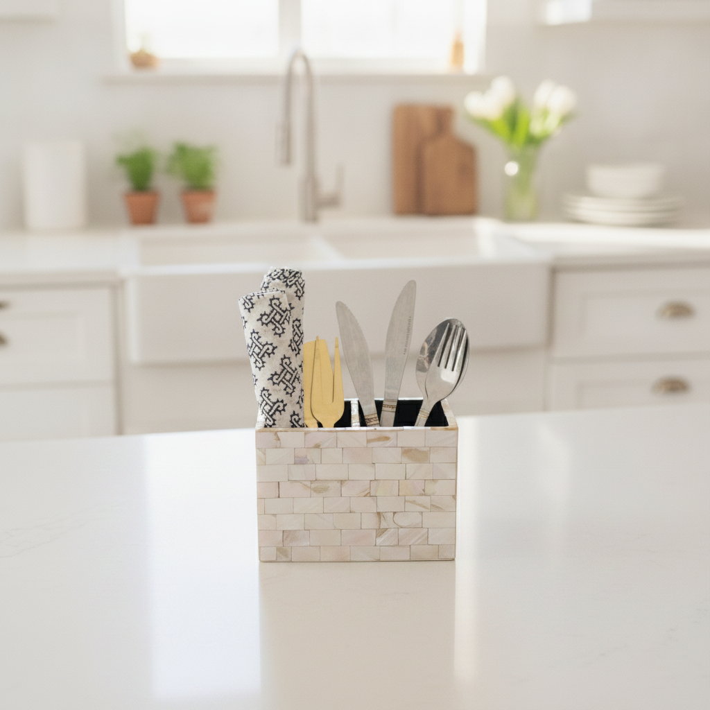Mother of Pearl Cutlery Holder