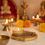 Agate Jai Shree Ram Tea Light Holder, Diwali Decor