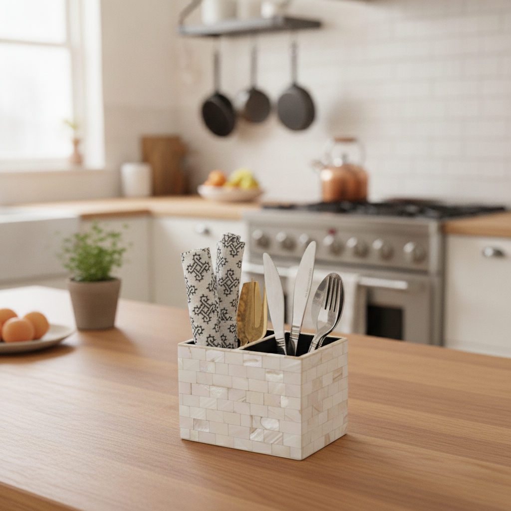 Mother of Pearl Cutlery Holder