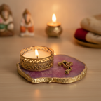 Agate Lord ganesh Design Tea Light Holder