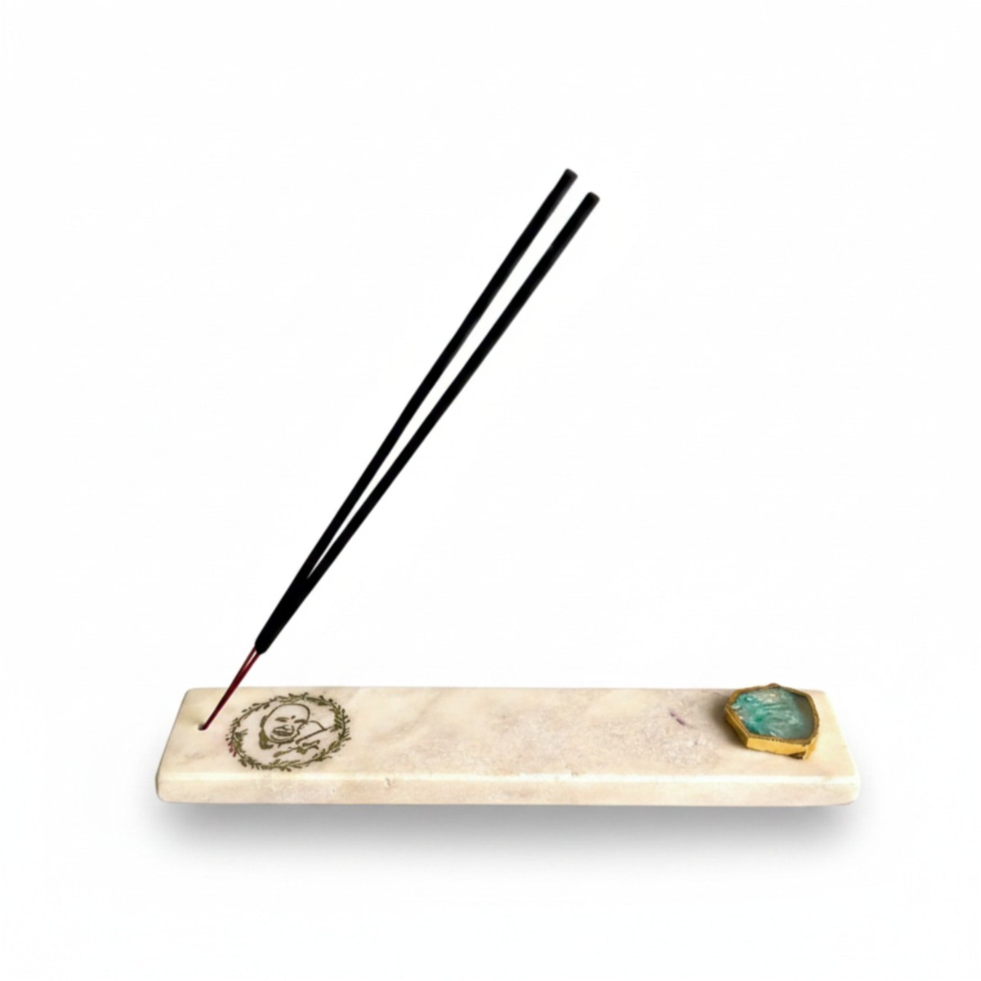 Marble with Agate Guru Ji Agarbatti Stand