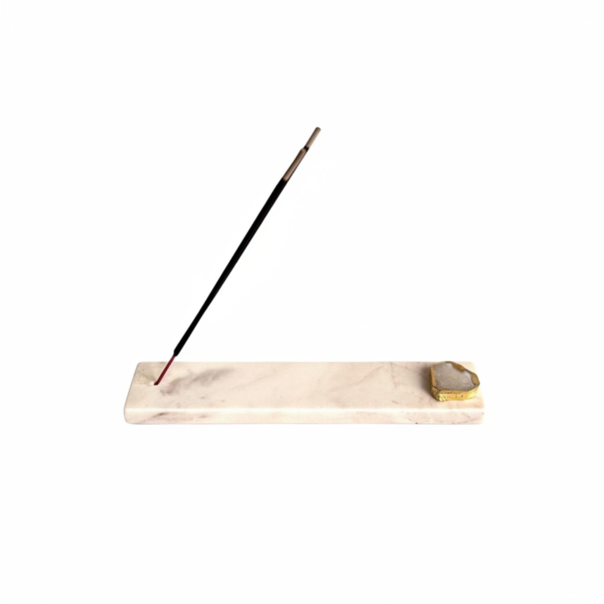 Marble Agarbatti Stand with White Agate