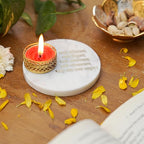 Ganesha Tea Light Holder Marble